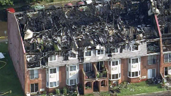 Aerial-View-of-a-36-Unit-Commercial-Building's-Fire-Damaged-Roof