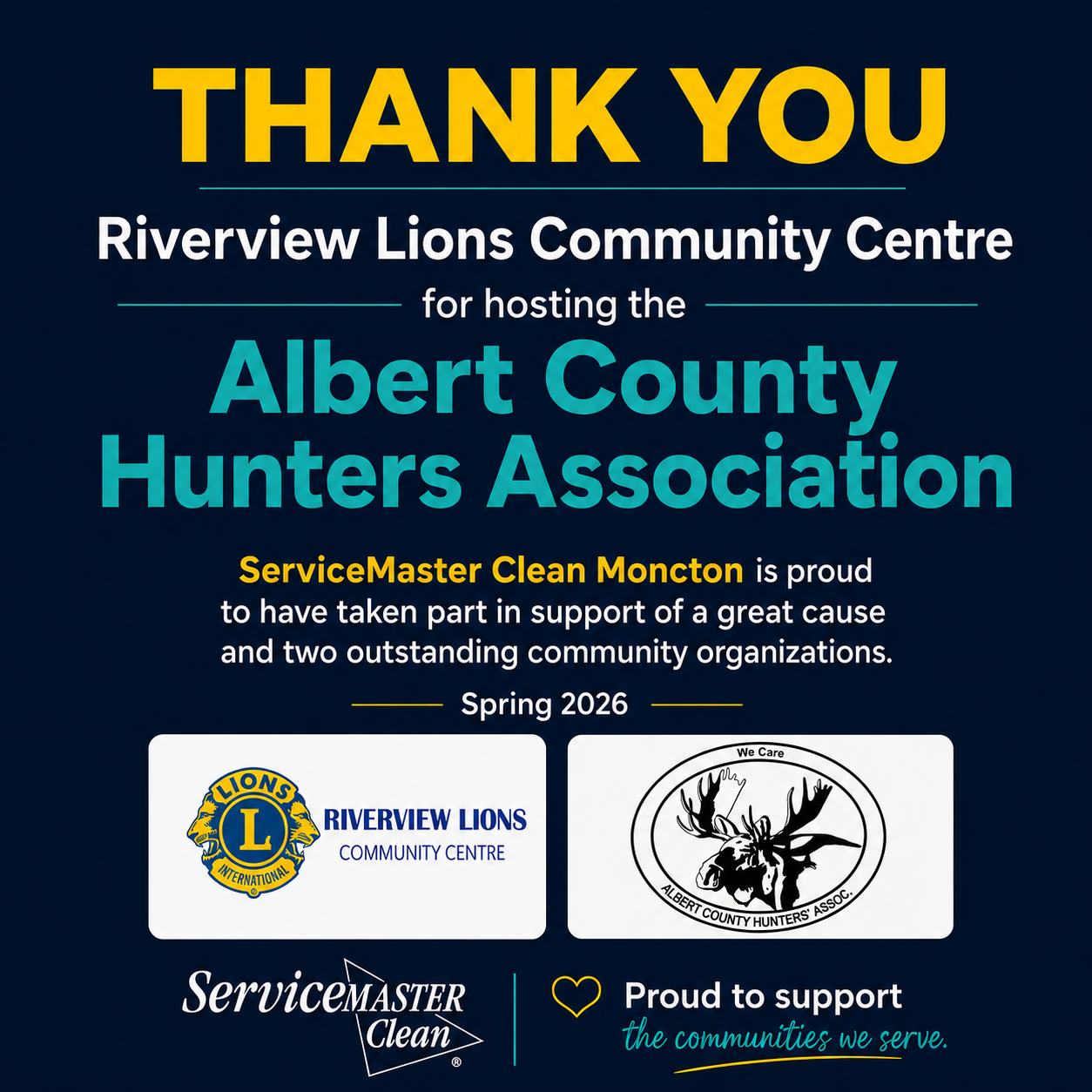 Albert County Hunters Association Sponsorship