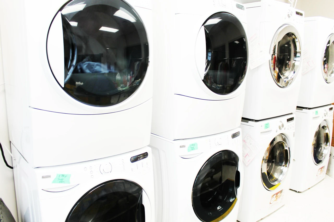 Line-of-washing-machines